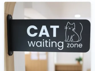 ป้าย Cat waiting zone ที่โรงพยาบาลสัตว์ Better Pets พัทยา